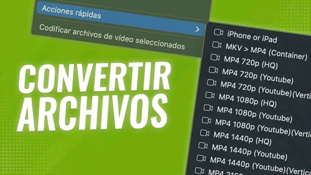 Acciones Rápidas para CONVERTIR VIDEO en MAC